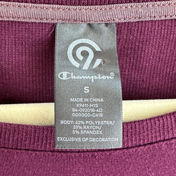 C9 Champion Women's Long Dolman Sleeve Open Back Top, Dark Berry Purple, Small - Picture 12 of 16